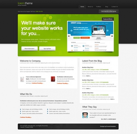 Template Image for LoremTheme - HTML Template