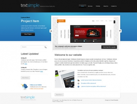 Template Image for SimpleText - Website Template