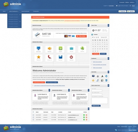 Template Image for BlueAdmin - HTML Template