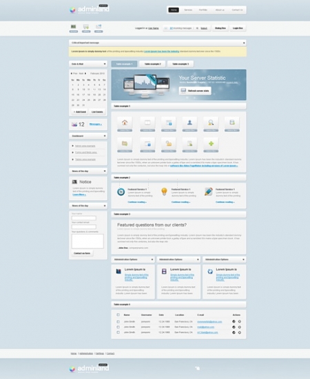 Template Image for SkyAdmin - CSS Template
