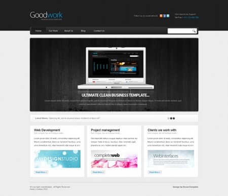 Template Image for DarkLines - Website Template