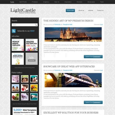 Template Image for LightCastle - WordPress Template