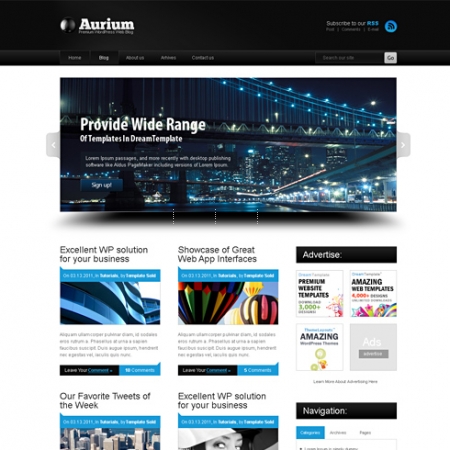 Template Image for Aurium - WordPress Theme