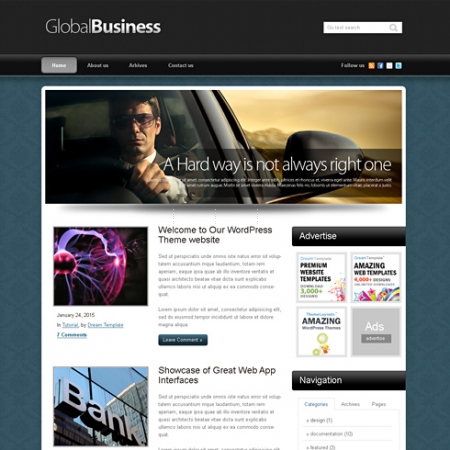 Template Image for GlobalBusiness - WordPress Template