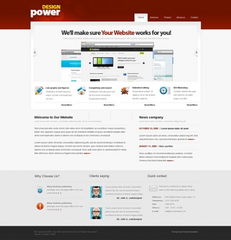 Template Image for DesignPower - HTML Template