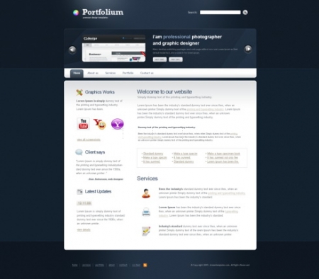 Template Image for NavyShade - Website Template