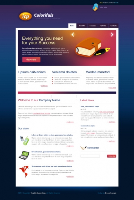 Template Image for Coloriful - CSS Template